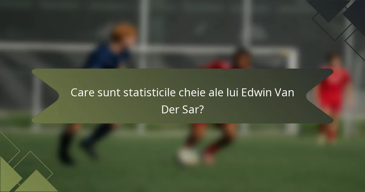 Care sunt statisticile cheie ale lui Edwin Van Der Sar?